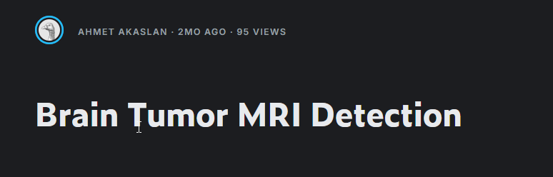 Kaggle Tümör Projem