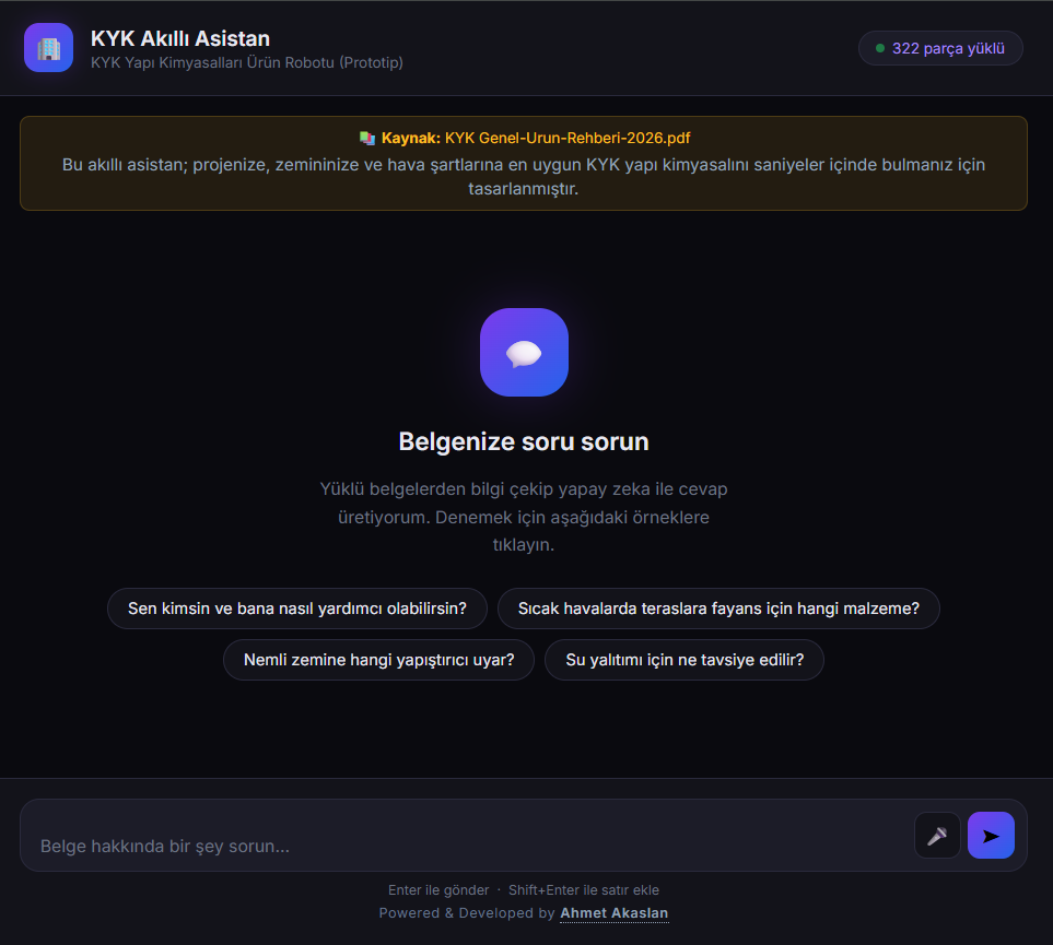 RAG Tabanlı Kurumsal Yapay Zeka Asistanı